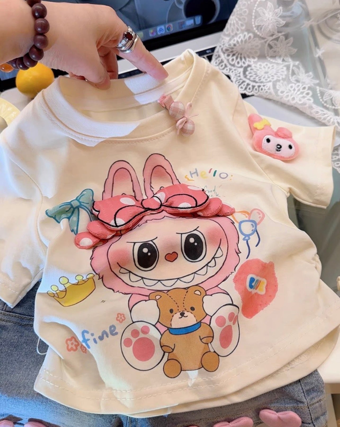 Kinder Labubu 3D T-Shirt